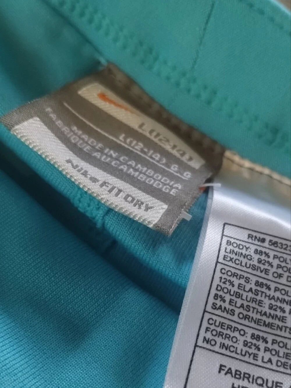 Nike Aqua Blue Skater Skirt with White Trim